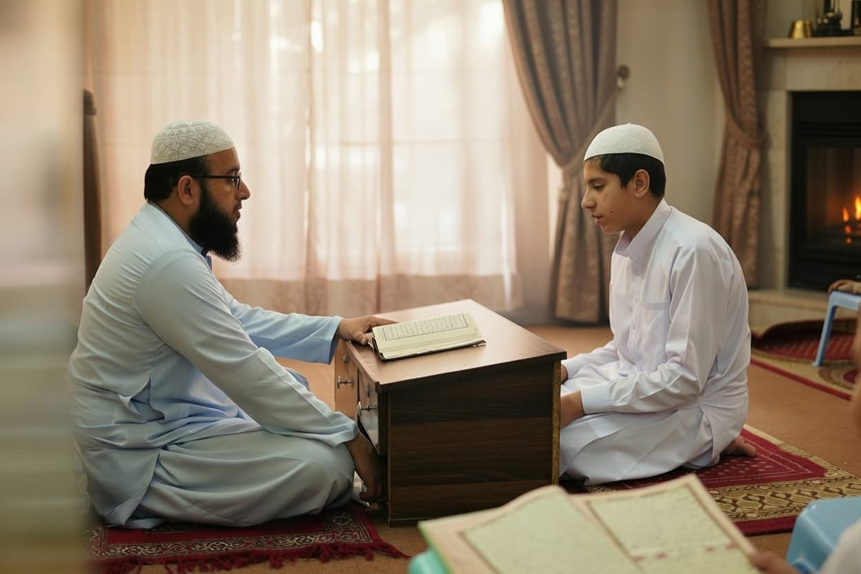 Students studying together